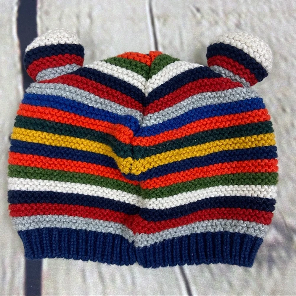 4/$25 Gap knit striped hat and mittens bundle